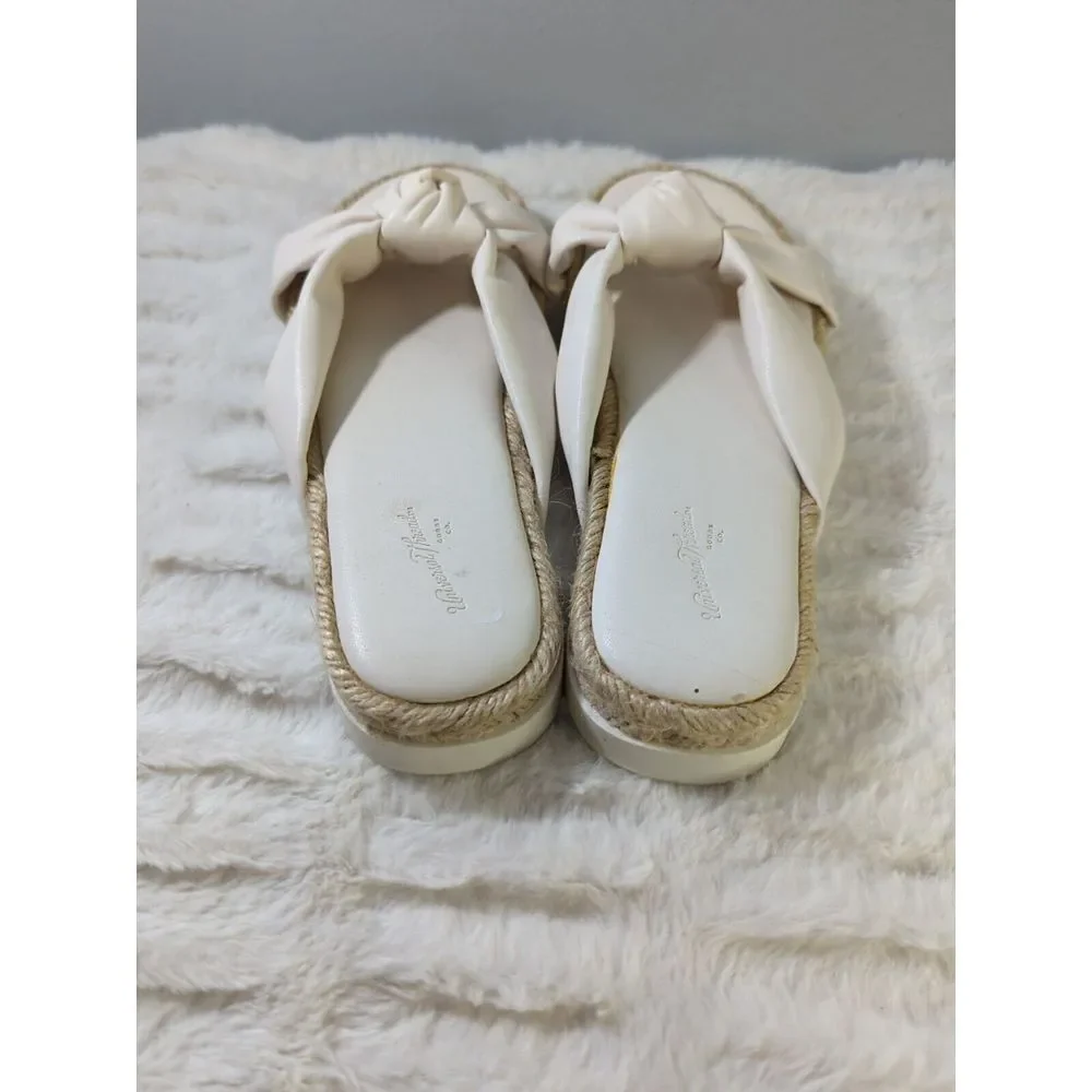 Universal Thread Women's Dena Knotted Espadrille Sandals Off‎ White Size 6 1/2